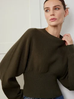 Batwing Sleeve Cinched Sweater