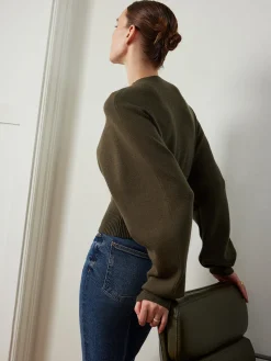 Batwing Sleeve Cinched Sweater
