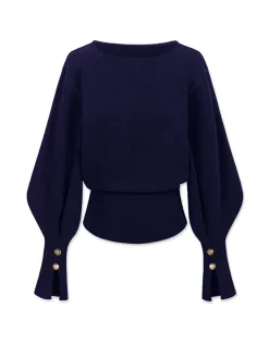 Bell Sleeve Cinched Sweatshirt