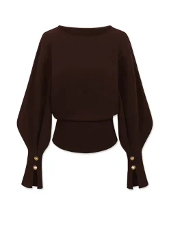 Bell Sleeve Cinched Sweatshirt