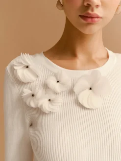 Bell Sleeve Floral Knit Top