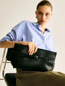 Belt-Decor Compartment Clutch Bag