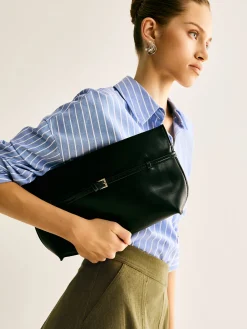 Belt-Decor Compartment Clutch Bag