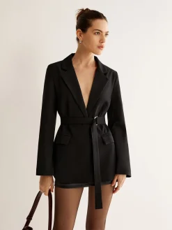 Belted Pockets Blazer