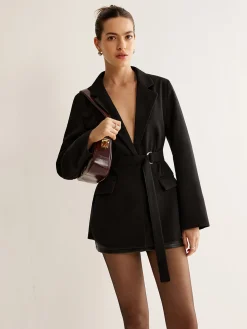 Belted Pockets Blazer