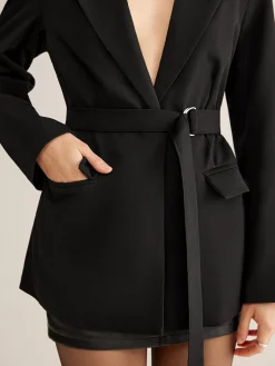 Belted Pockets Blazer