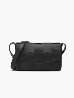 Black Woven Crossbody Bag