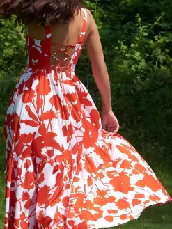 Blooming In Summer Floral Print Cami Long Dress