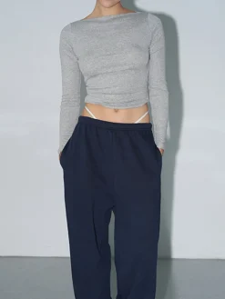 Boat Neck Long Sleeve Shirt