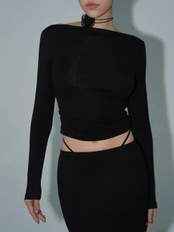 Boat Neck Long Sleeve Shirt
