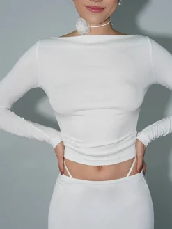 Boat Neck Long Sleeve Shirt