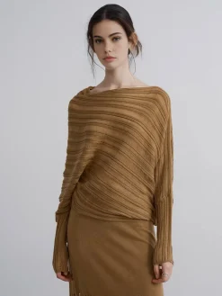 Boheme Asymmetrical Neck Loose Sweater