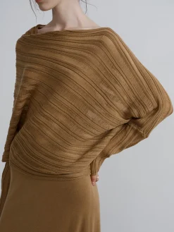Boheme Asymmetrical Neck Loose Sweater