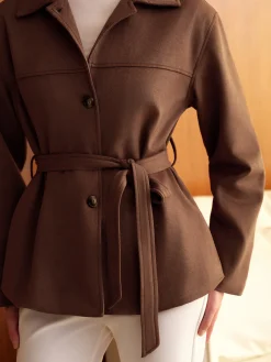 Boheme Belted Suede Polo Jacket