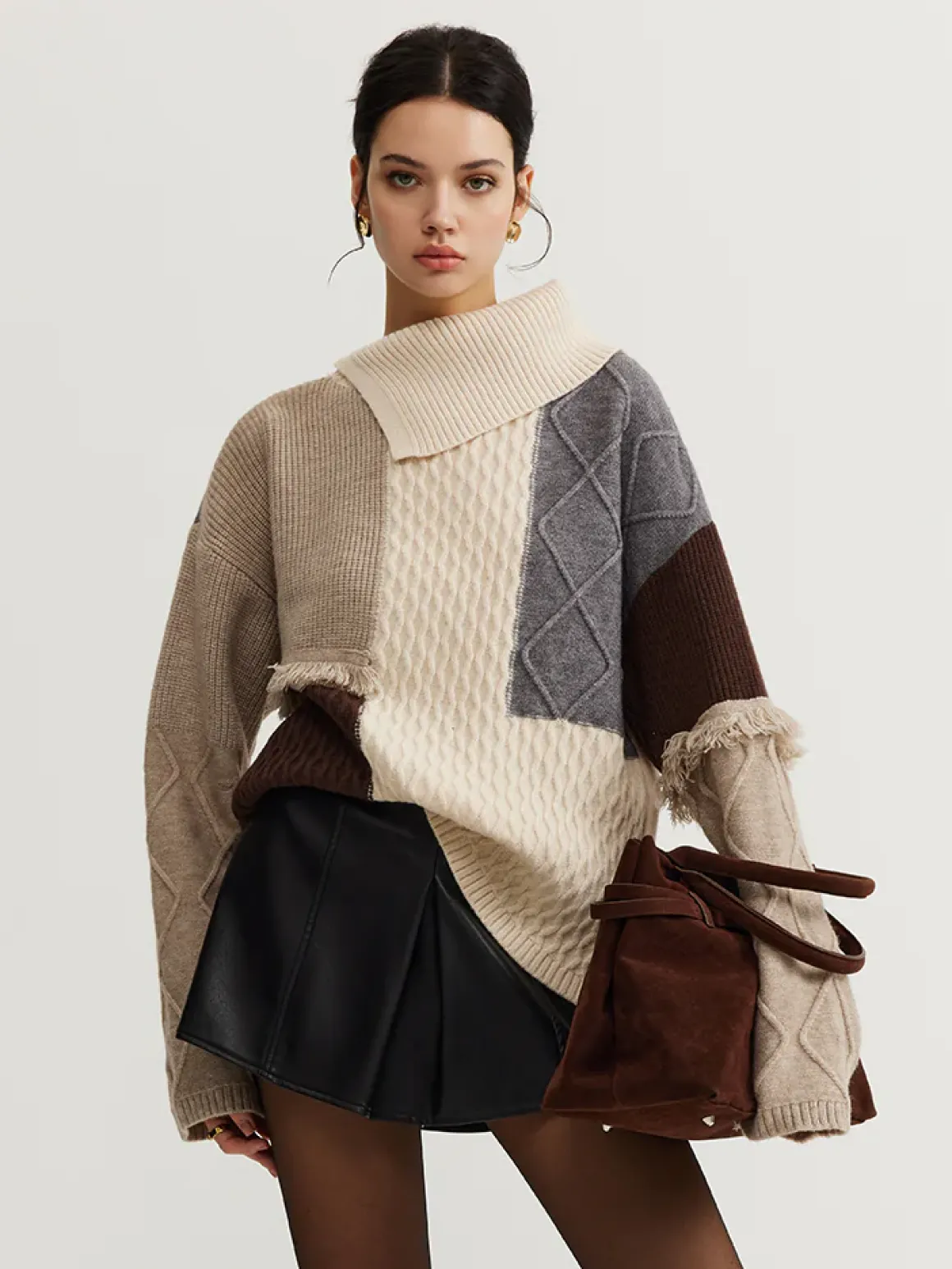 Boheme Color Block Knit Top