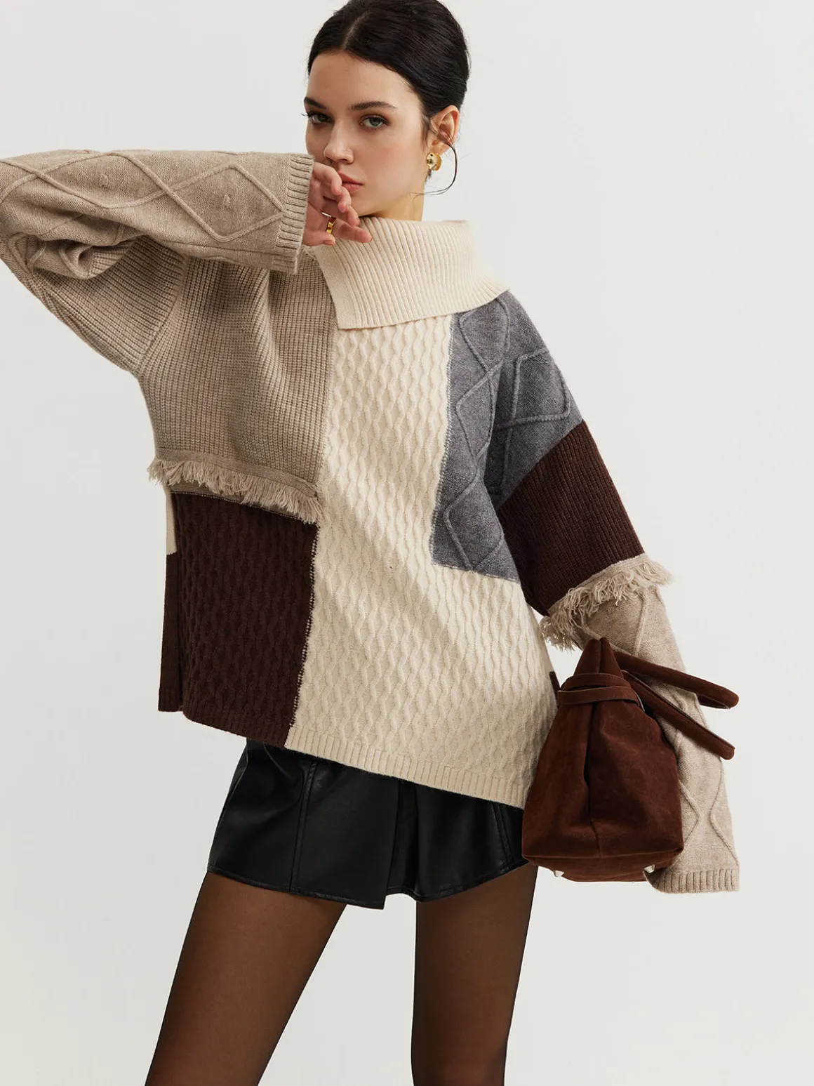 Boheme Color Block Knit Top