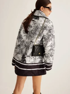 Boheme Contrast Binding Lapel Winter Coat
