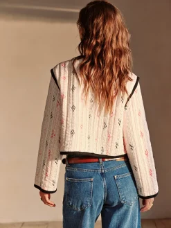 Boheme Contrast Piping Short Jacket