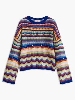 Boheme Crew Neck Draped Sweater