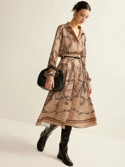 Boheme Printed Midi Skirt Without Belt