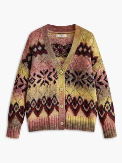 Boheme Printed V-Neck Breasted Cardigan