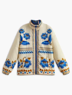 Boheme Printed Zipper Winter Coat