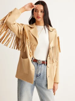 Boheme Tassel Suede Blazer