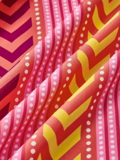 Boho Printed Drawstring Ruffle Skirt