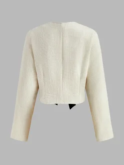 Bow Decor Short Blazer
