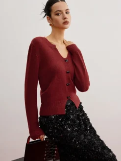 Bow Detail Split Pullover Sweater