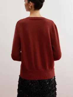 Bow Detail Split Pullover Sweater