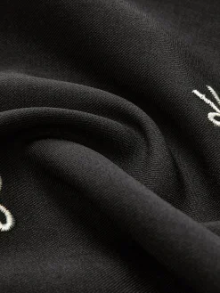 Bow Detail Zipper A Line Skirt