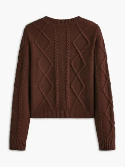 Bow Front Cable Knit Top