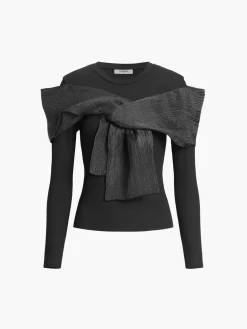 Bow Knot Long Sleeve Top