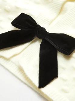 Bow Knotted Cozy Crop Knit Top