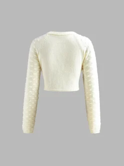 Bow Knotted Cozy Crop Knit Top
