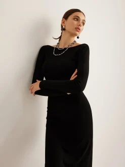 Bow Open Back Knit Dress