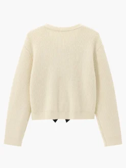 Bow Ribbed Warm Sweater