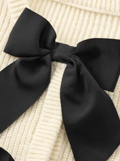 Bow Ribbed Warm Sweater