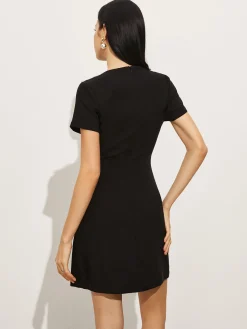 Bow Side Split Short Dress
