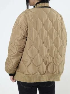 Braided Quilted Winter Cardigan Coat