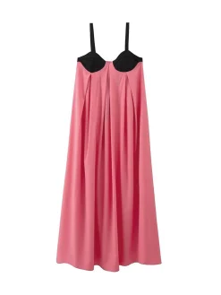 Bra-Splicing Halter Strap Long Dress