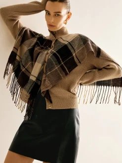 Breasted Tassel Knit Shawl Outerwear