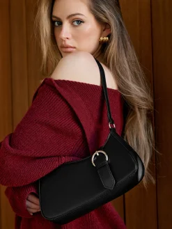 Buckle Belt-Design Armpit Bag