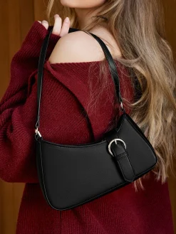 Buckle Belt-Design Armpit Bag