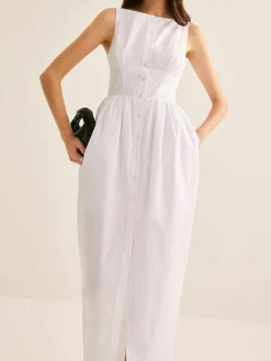 Bud Waist Pockets Tank Dress