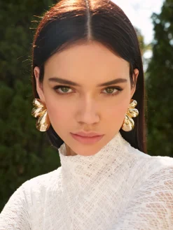 Butterfly Golden Wing Stud Earrings