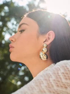 Butterfly Golden Wing Stud Earrings