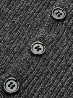 Button Corset Cable Knit Top
