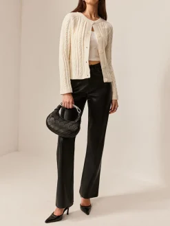 Button Down Cable Knit Outerwear